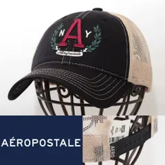 メッシュキャップ 帽子 メンズ エアロポステール Aeropostale Signature Laurel Adjustable Trucker ブラック 0094272042 USA ブランドのサムネイル