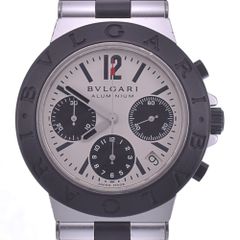 불가리 BVLGARI AC38TA 알루미늄 크로노 그래프 자동 감기 남성 벨트 번역 있음 C # 127887