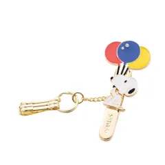 [スリーカラット] PEANUTS バッグキークリップ mini スヌーピーと風船 キークリップ キーホルダー バッグチャーム スヌーピー グッズ 