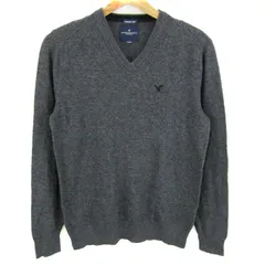 アメリカンイーグル ニット セーター 長袖 ウール混 ブランド トップス レディース XSサイズ ダークグレー American Eagle 【中古】