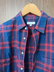 ユナイテッドアローズ Ｍ レッド×ネイビー メンズ ネルシャツ