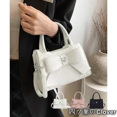 【美品・未使用新品】春 夏 ショルダーバッグ リボン付きハンドバッグ