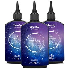 Bonsky UVレジン液 375g レジン液 UV/LED対応 レジン液 高い透明 詰替用 大容量 ハードタイプ成形 UVレジン液DIY手作り装飾急速に硬化 低アレルギー性 0