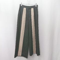 ◇ Θ UNITED TOKYO ユナイテッドトウキョウ ウエストゴム ワイドパンツ サイズ2 ブラック ベージュ レディース E  【1506190012216】