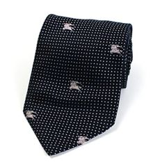 バーバリー シルク ネクタイ ドット ロゴ 中古 ABランク