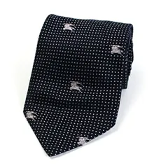 バーバリー シルク ネクタイ ドット ロゴ 中古 ABランク