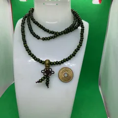 アルゼンチン緑檀 猫眼級 6mmネックレス3416-1/2