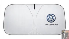 新型 140cm*70cm  フォルクスワーゲン VW ロゴ フロントサンシェード ワンタッチフロントシェード  フロントガラス サンシェード 紫外線対策 収納袋付  折りたたみ式   GOLF GTI　シロッコ　ポロ　ビートル　ルポ