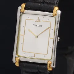 ✨SEIKO✨セイコー✨クレドール✨18KT✨5A74-5000✨腕時計 セイコー SEIKO クレドール 18KT 金無垢 お洒落なストライプ柄