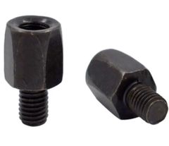 汎用 バイクミラー 逆ネジアダプター ブラック 黒 サイズ変換アダプター ホルダー 逆ネジ8mm → 正ネジ10mm