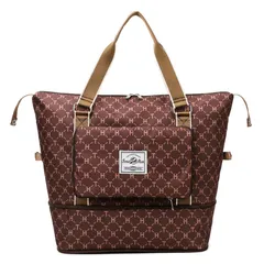 花柄2コーヒー Schkleier スポーツバッグ ボストンバッグ ジムバック レディース かわいい ユニセックス おしゃれ 拡張可 旅行バッグ 大容量トートバッグ 手提げ 2way 乾湿分離 カジュアル 防水 折りたたみ 軽量 アウトドア 旅行 花柄2コーヒ