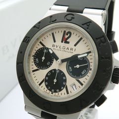 BVLGARI アルミニウム 103383 クロノグラフ BB40ATCH 自動巻 内箱・保証書付 美品 ブルガリ ◆送料込◆質屋-9167
