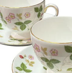 WEDG WOOD ウェッジウッド ワイルドストロベリー ペア カップ ソーサー