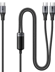 【1.5m】SUNGUY USB-C ＆ USB-C ケーブル 2in1 PD急速充電 最大60W Type C 充電ケーブル USB2.0データ転送 高耐久ナイロン編み iPhone16/15シリーズ