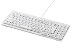 【新品・5営業日で発送】BUFFALO バッファロー BSKBU14WH USB接続 有線スリムキーボード ホワイト(BSKBU14WH)