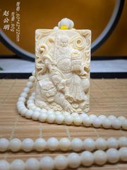 天然マンモス牙美しい手作り彫刻衆宝観音 ネックレス - アクセサリー屋