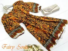 送料無料 未使用 9号 Ｍ 情熱 アニマル柄 ワンピース (OPN8571)