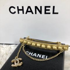 CHANEL シャネル　バレッタ　ココマーク　チャーム　ラインストーン　ヘアアクセサリー