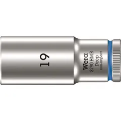 WERA ヴェラ 差込角3/8DR 六角ねじ ボルト用 ディープソケット 六角サイズ19mm 全長64mm 004541 工具 ツール DIY 作業工具 道具