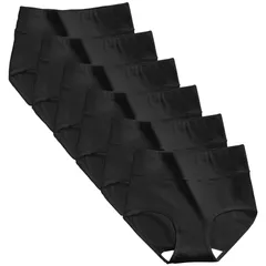 [Raefill] ショ?ツ レディース ブラック 6枚 セット 3L 0