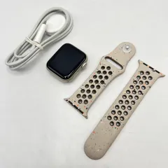 【美品】Apple Watch SE 第2世代 GPS 40mm MR9W3J/A+MC2C4FE/A スターライトアルミニウムケース/デザートストーン Nikeスポーツバンド S/M アップルウォッチ 本体