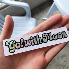 ムーンアイズ/ステッカー◆go with moon　プリズム◆mooneyes 車　デカール