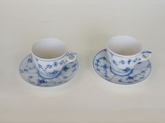 ロイヤルコペンハーゲン　カップ＆ソーサー　ブルーフルーテッドプレイン
