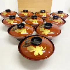 輪島塗 煮物椀 10客セット 金彩 共箱入 高級漆器 和食器 会席料理 来客用 希少 美品 日本伝統工芸品