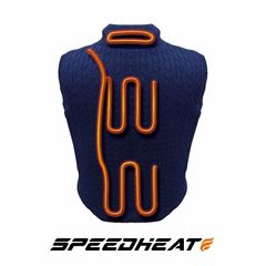 【プライムダイレクト公式】スピードヒート 温熱ニットベスト ネイビー プライムダイレクト 電熱ベスト 温熱ベスト ゴルフ 釣り 電気 電熱ウェア プライムダイレクト 水洗い 洗濯 温度調節 コードレス 温熱 温度調整 通勤 袖なし 温かい ヒートベスト