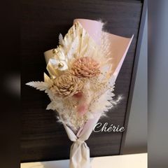 127   スプリングブーケ　春色　バレンタイン　ひな祭り　パンパスグラス