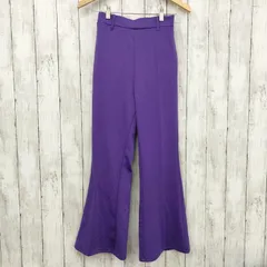 【 WEGO 】ウィゴー ポンチセンタープレスフレアパンツ パープル