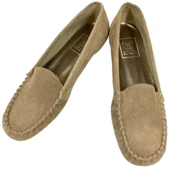 【極美品】クラブデサキ (24) モカシン スウェード ローファー パンプス ヒール コンフォートシューズ 定番デザイン