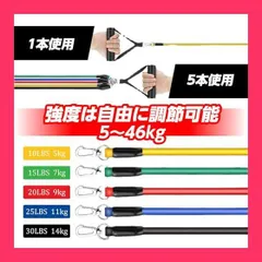 【スタッフおすすめ！】Funriche 筋トレ トレーニング チューブ ゴム ストレッチ バンド エクササイズ セット フィットネス 自宅 ドアアンカー 5段階負荷 収納袋付き