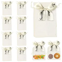 新品 ラッピング 袋 オーガンジー 巾着 サシェ 袋 ラッピング 袋 小袋 誕生日 結婚式 クリスマス ハロウィン パーティー ギフトラッピング 小物入れ ビーズ・ジュエリーなど 収納 手作り 素材 10個（ベージュ）