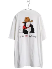 【お得なクーポン配布中!】 90s USA製 ウシ キャラクター イラスト プリント Tシャツ メンズ XL / 古着 オールド グラフィック ジョーク アニマル シングルステッチ 白