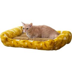 ふわもち 冬用 ソファベッド 犬 犬 猫 猫 角形L ベッド ホットカーペットで更にあったか ベッド PSKN-650 アイリスオーヤマ マスタード
