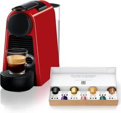 ネスプレッソ　カプセル式コーヒーメーカー エッセン差 ミニ ルビーレッド D 水タンク容量０．６L 魂魄　本体のみ