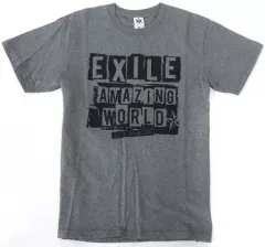 【中古】Tシャツ(男性アイドル) EXILE ペイントTシャツ グレー Mサイズ 「EXILE LIVE TOUR 2015 “AMAZING WORLD”」