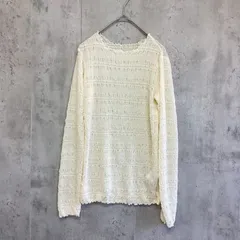 LOWRYS FARM ローリーズファーム　シャーリング シアー カットソー　アイボリー　レディース　Fサイズ ★ ■◇
