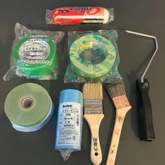 気軽に始める塗装セット　刷毛　マスキングテープ　ローラーハンドル