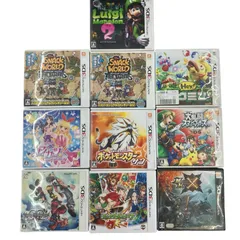 186000 現状品 Nintendo 任天堂 ニンテンドウ Nintendo 3DS ソフト ルイージマンション2　他 10点まとめ売り