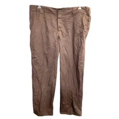 Dickies ワークパンツ W42 ディッキーズ スリムストレート ビッグサイズ ブラウン 古着卸 アメリカ仕入 2502-979