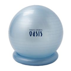 【特価商品】適正身長185cm以上 (アイスブルー) 耐荷重300kg 75cm (固定リング バランスボール ポンプ付) 東急スポーツオアシス