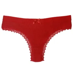 Tバック レディース プチプラ 綿 コットン リブあみ ストレッチ 伸びる リボン シンプル 無地 スポーツ ショーツ インナー ジム 黒 白 赤 紫 紺 rt-025