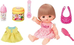 【新品】 パイロットコーポレーション CORPORATION おにんぎょう おせわセット メルちゃん パイロット おしょくじ PILOT 色変わる お風呂 キレイ ブラシ お世話 だっこ ミルク ごはん おむつ 着替え 864 人形 髪型 知育 ご飯 & 服