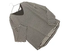 niko and ニコ アンド Vネック ボーダー カットソー sizeM/黒ｘ白 ■◇ レディース