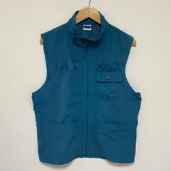 (^w^)b FIRSTDOWN ファーストダウン ベスト スタンドカラー フルジップ 緑 グリーン 裏地 メッシュ マルチポケット ジレ アウター レイヤード 重ね着 ワーク  デイリー 通気性 レジャー アウトドア スポーティ トップス メンズ サイズL