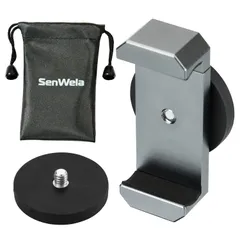 スマホホルダー 三脚 マグネット式 スタンド  自撮り コンパクト (クリスタルグレー)