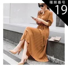 種類19：ネイビー/L ウエストマークプリーツワンピース ミモレ ミモレ丈 ロング ロング丈 マキシ マキシ丈 9分丈 袖あり 5分袖 五分袖 襟なし タイト 細身 かわいい 大人可愛い きれいめ シンプル カジュアル 大人 上品 おしゃれ お洒落 かっこいい