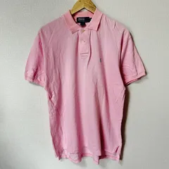 USA製◎(^w^)b Polo by RALPH LAUREN ポロバイラルフローレン 半袖ポロシャツ コットン 綿100% 刺繍 ワンポイント シンプル ベーシック 定番 カジュアル ピンク メンズ サイズM